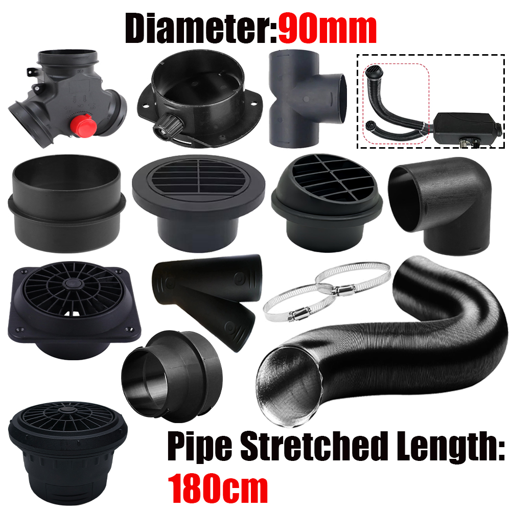 Diesel Heater Ducting Kit - 90mm 직경 1.8M 길이 에어 디젤