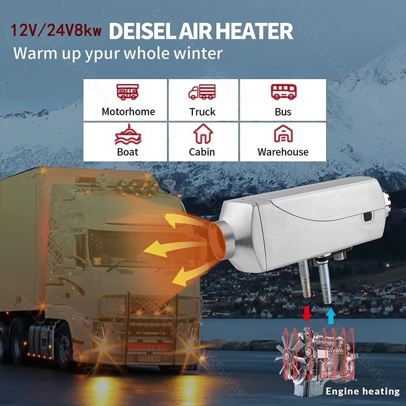 Diesel Heater 8Kw Rv Camper - 차량 난방용 예비 하드웨어 12V 8KW