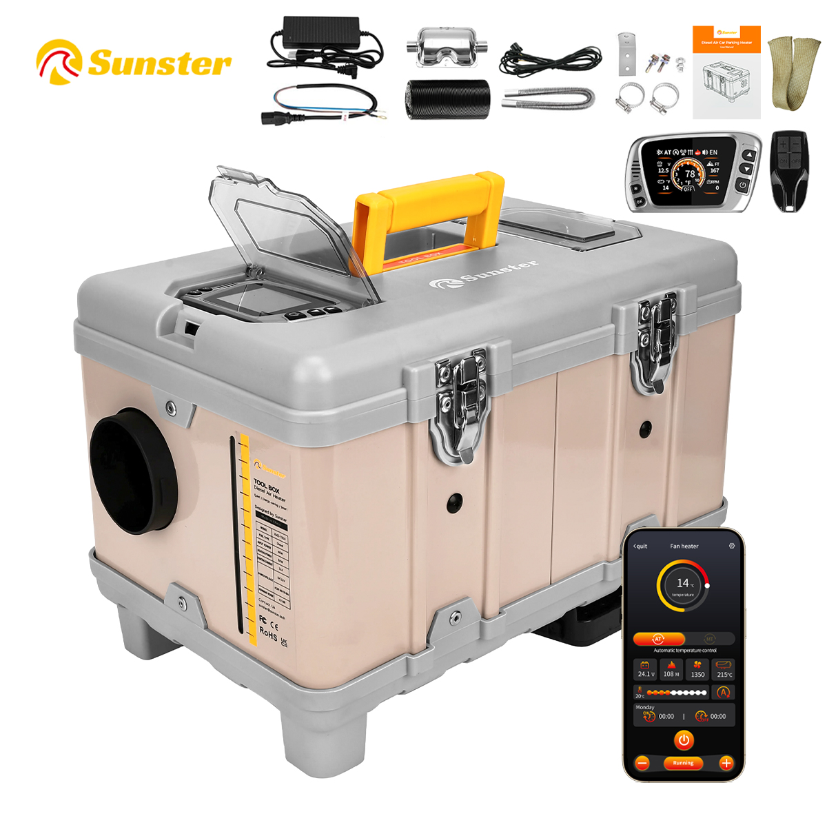 Diesel Heater 8Kw Rv Camper - 선스터 8kW 12V/110-240V 휴대용 디젤 에어