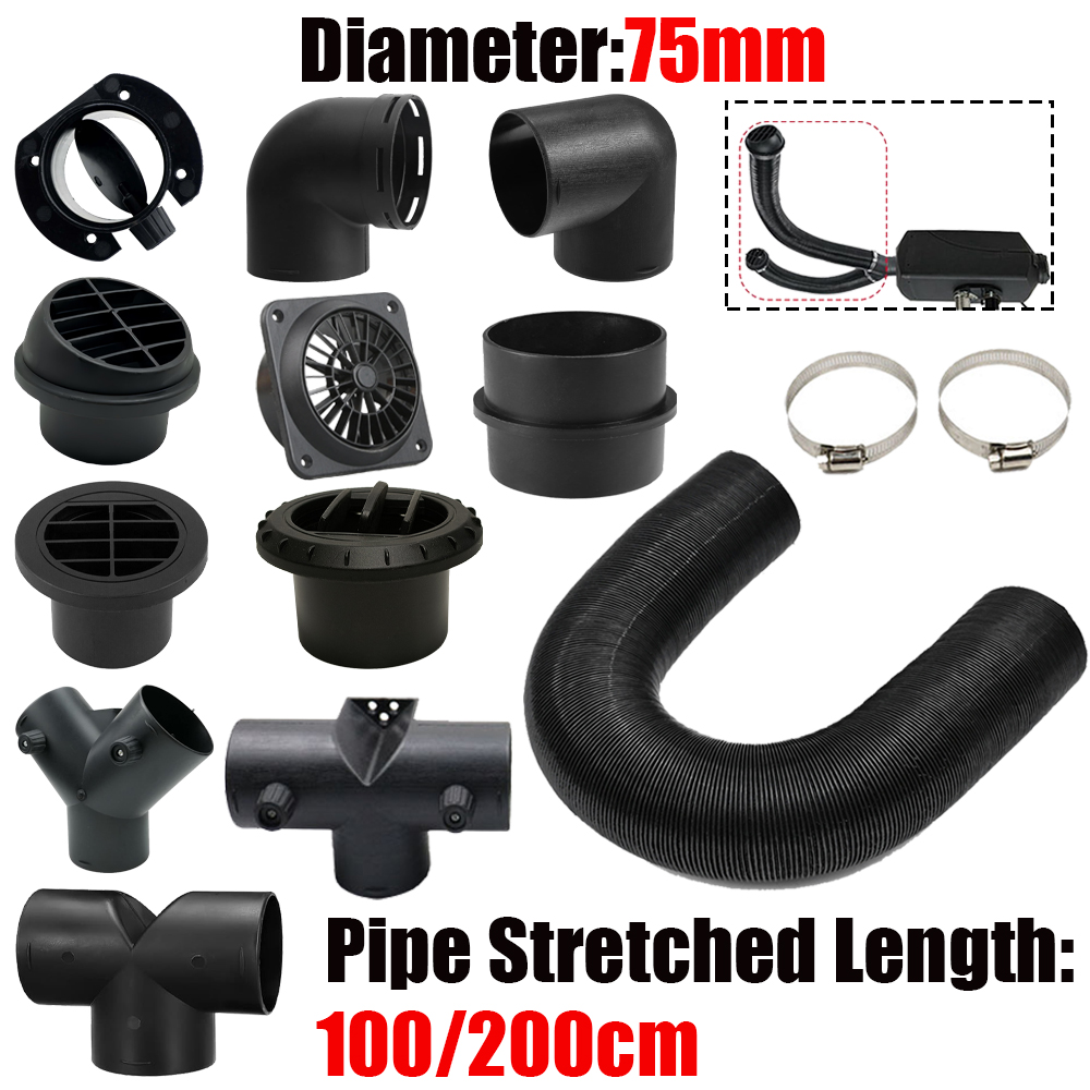 75mm 직경 1/2M 길이 에어 디젤 히터 덕트 파이 - Diesel Heater Silencer Muffler 리뷰 및 가격
