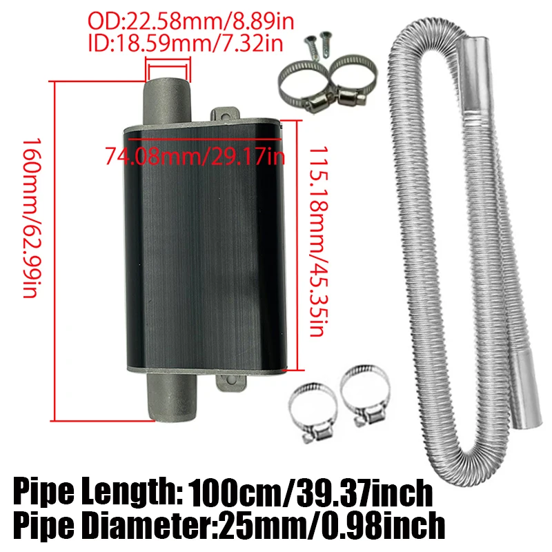 100cm 에어 디젤 주차 히터 배기 파이프 튜브 호스 - Diesel Heater Silencer Muffler 리뷰 및 가격