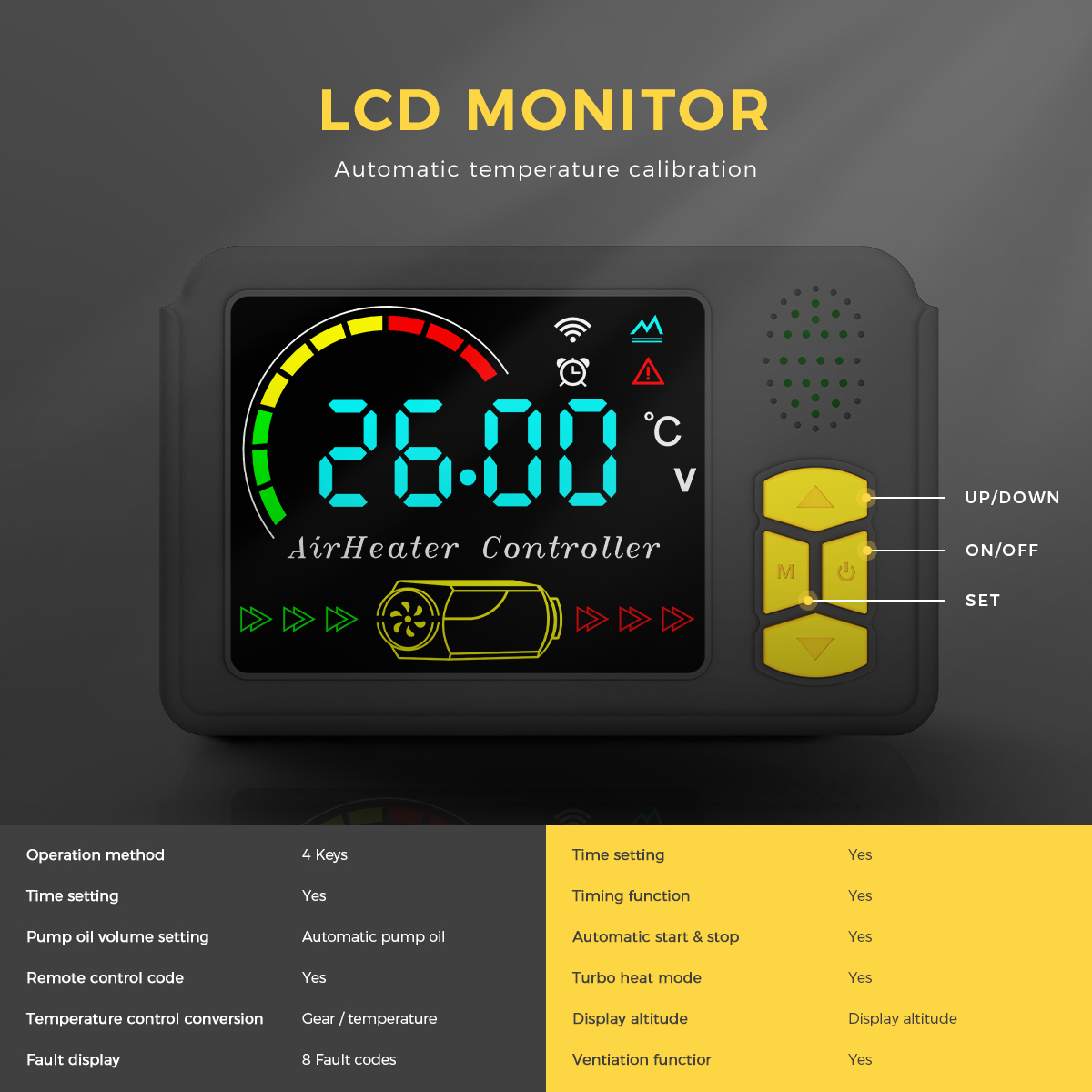 8KW 12V/24V/220V 블루투스 앱 제어 디젤  - Diesel Air Heater Lcd Controller 리뷰 및 가격